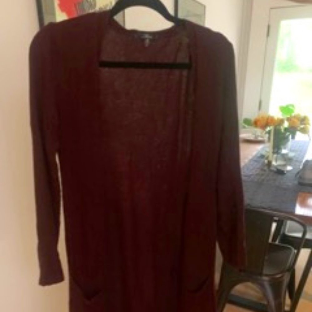 Burgundy cardigan (XS)